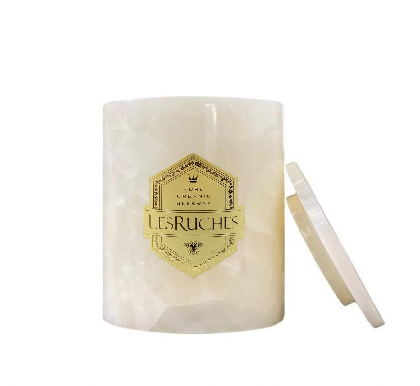 Botanica Beeswax Candle in Blown Glass Cypress - Sandalwood / 8 oz